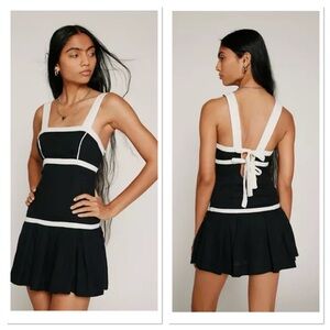 Urban Outfitters Kimchi Blue Faye Linen Pleated Mini Dress NWT, Size XS